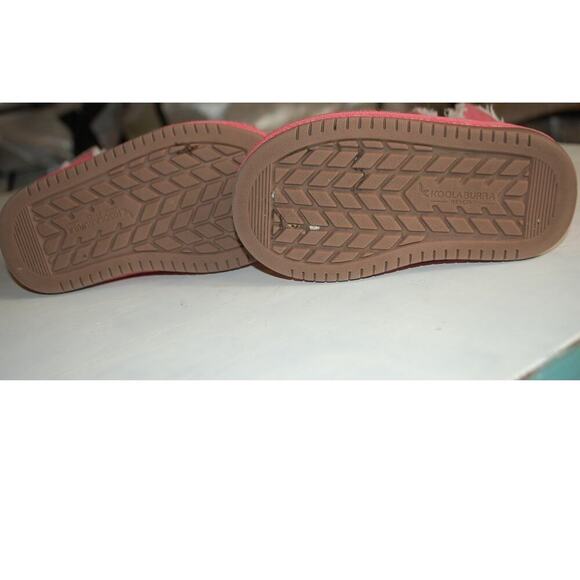 Koolaburra by UGG Youth Size 7 Aribel Short Pink Suede Faux Fur Round Toe - Picture 3 of 9